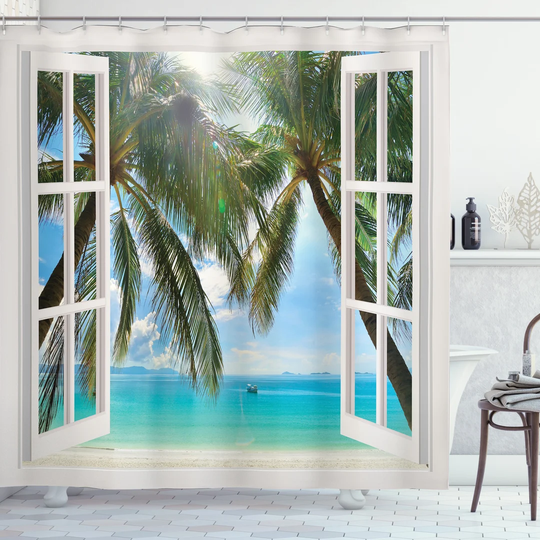 Aziana Polyester Shower Curtain Set
