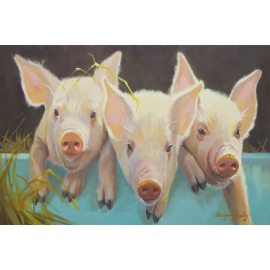 Life As a Pig I by Carolyne Hawley - Wrapped Canvas Art Prints
