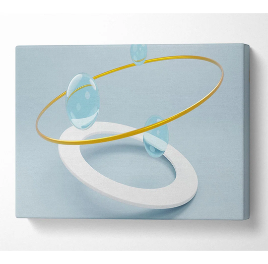 The Ringed Marble - Wrapped Canvas Graphic Art