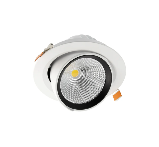 CGC 35W LED Round Adjustable Tilt Commercial Downlight Scoop Wallwash 180Mm Diameter 3500Lm Lumen Output 4000K Natural White Colour Temperature