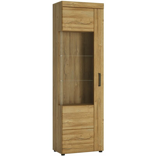 Bold Tall Glazed Display Cabinet (Lh) - Brown