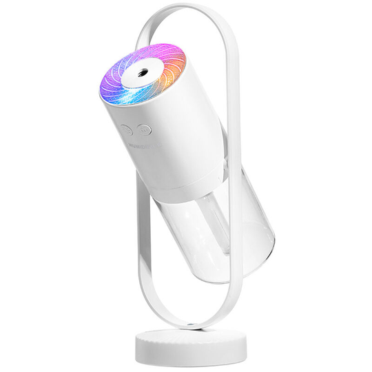 Superseller - 200ml Rotary Humidifier Nano Fine Mist Silent Humidification Fresh Air Moist Skin Colorful Night Light, White&Battery model