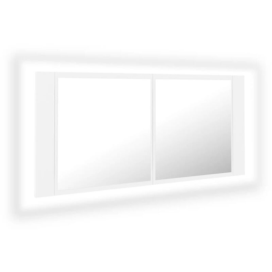 Vidaxl - led Bathroom Mirror Cabinet White 100x12x45 cm Acrylic White