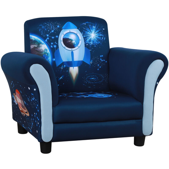 Child Armchair Kids Mini Sofa Chair with Armrest for 3-6 Years Old Blue - blue - Homcom