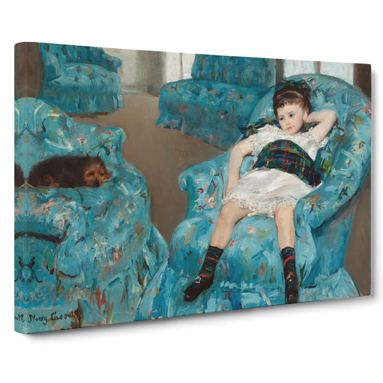 Little Girl In A Blue Armchair By Mary Cassatt