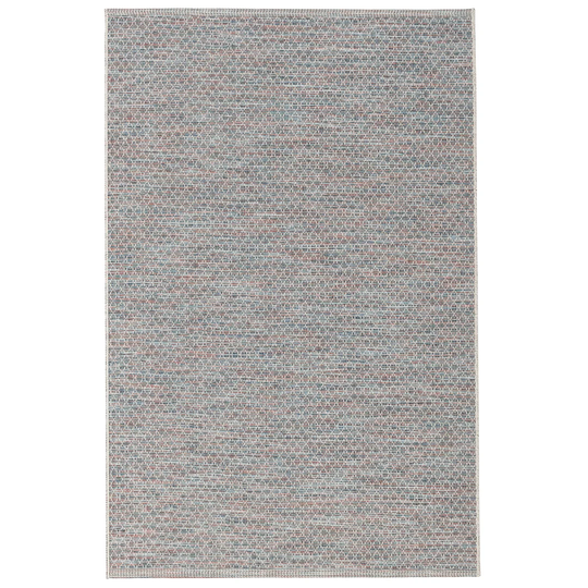 Luanne Melted Power Loom/Flatweave Blue Rug