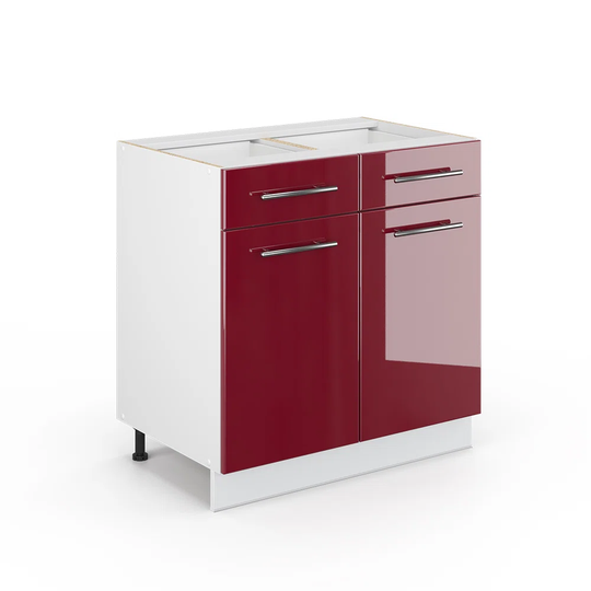 82Cm H x 80Cm W x 52Cm D Oak Kitchen Unit Cabinet