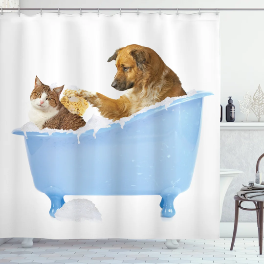 Bharata 13 Piece Polyester Shower Curtain Set