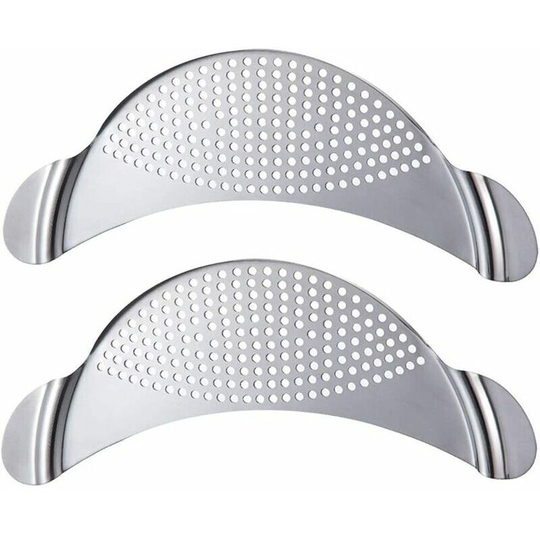 2 Pcs Stainless Steel Colander, Funnel Clip-on Colander, Pasta Colander Drainer, Vegetable Noodles Leakproof Filter, Steamer, Drainer, Kitchen
