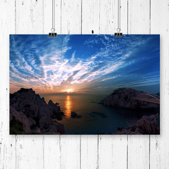 "Beautiful Seascape Sunrise" Graphic Art