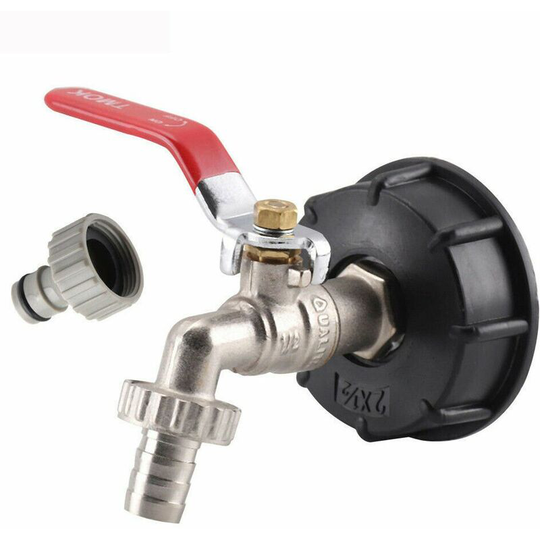 Perlerare - 1000L ibc Adapter ibc Tank Adapter S60X6 Tank Adapter Brass Garden Faucet 1.27cm Fuel Oil Hose Fitting