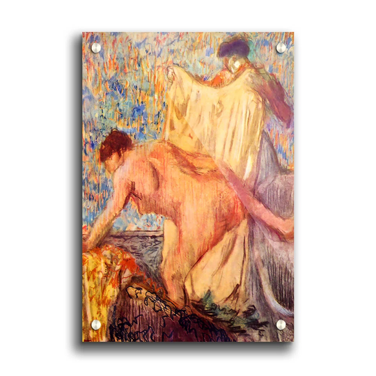 Withdrawing from the Bathtub by Edgar Degas - Unframed Painting Print on Paper