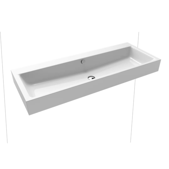 White Steel Enamel Rectangular Bathroom Sink with Overflow