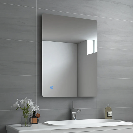 LM09 LED Bathroom Mirror 100X60cm Bathroom Mirror With Cold White Lighting Touch Switch And Fogless Save Energy