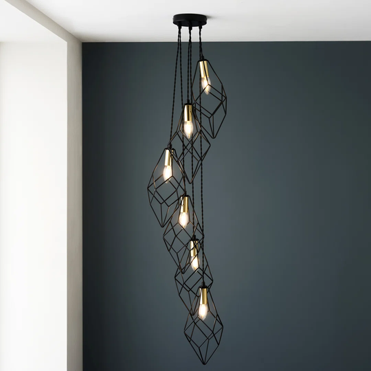 Elkanah 6 - Light Cluster Tiered Pendant