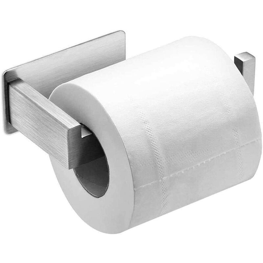 Self-adhesive toilet paper 3M stainless steel paper support, roller holder toilet paper without drilling, Roller holder paper wc Derouleur
