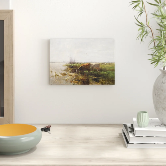 'Cows by Water 2' by Willem Maris Printing Print