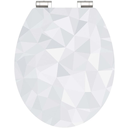 High Gloss Toilet Seat with Soft-Close diamond mdf schütte - Multicolour
