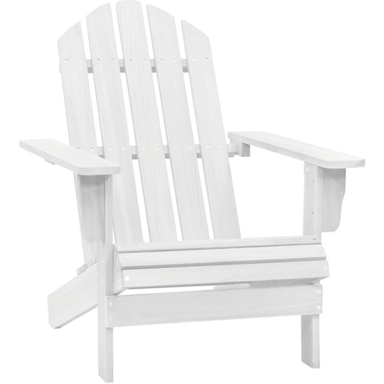 Garden Chair Wood White - White