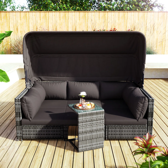 Ura Rattan 5 - Person Seating Group with Cushions