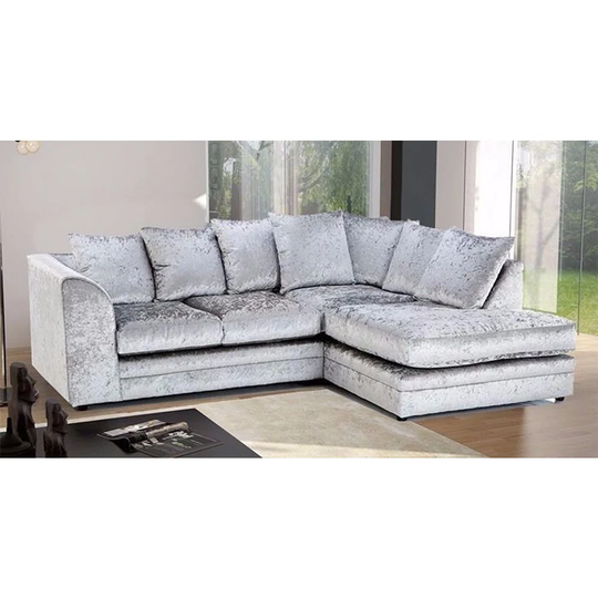 Kiyoko Bella 212" Wide Velvet Corner Sofa