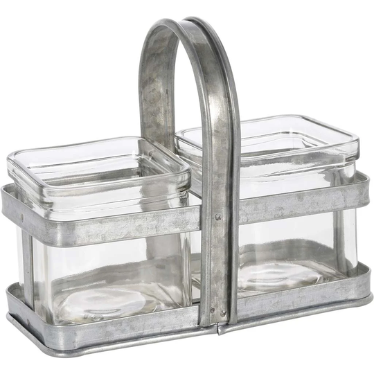 Square Vase Set In Frame