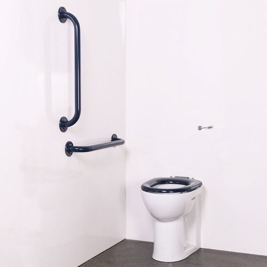 NymaPRO Back to Wall Ambulant Doc m Toilet Pack with Concealed Fixings - Dark Blue - Nymas
