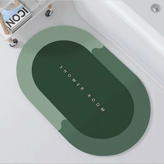 Sunflowergb - Bath Mat Super Absorbent Floor Mat Quick-Drying Bathroom Mat Non-Slip Entrance Doormat Green