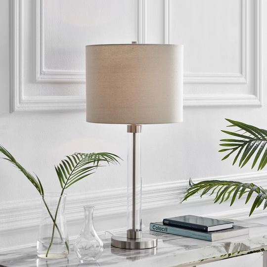 Aneko 71Cm Clear/Silver Table Lamp