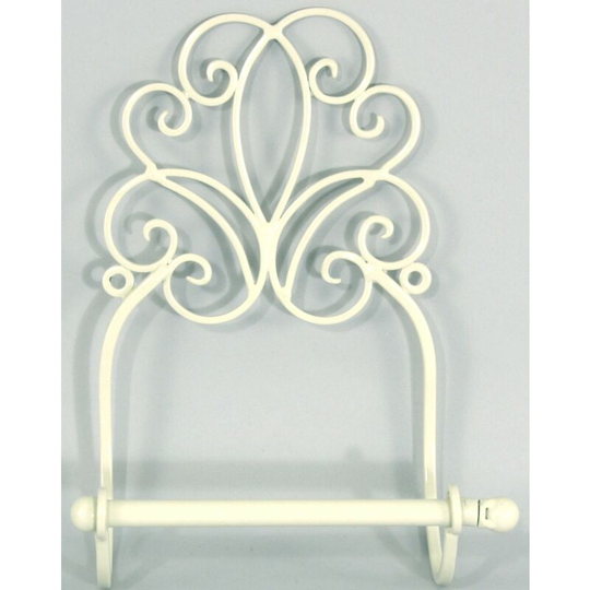 Cream Scroll Wall Mounted Toilet Roll Holder