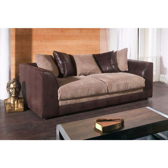 Darcey 3 Seater Sofa - Brown & Coffee