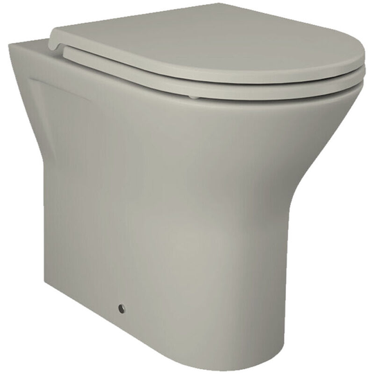 Rak Ceramics - rak Feeling Matt Greige Rimless Back to Wall btw Toilet Pan & Soft Close Seat