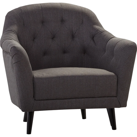 Mouassine Tufted Armchair in Seashell Grey