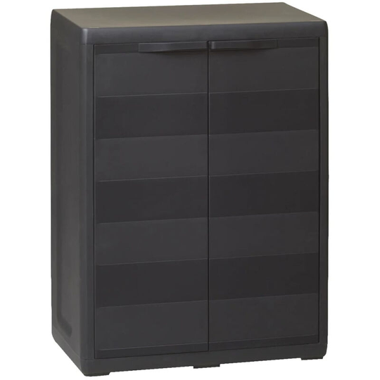 Garden Storage Cabinet with 1 Shelf Black