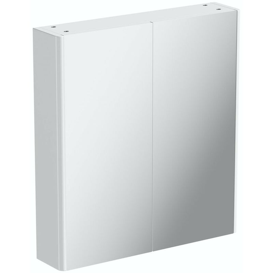 White mirror cabinet 650 x 600mm - White - Mode