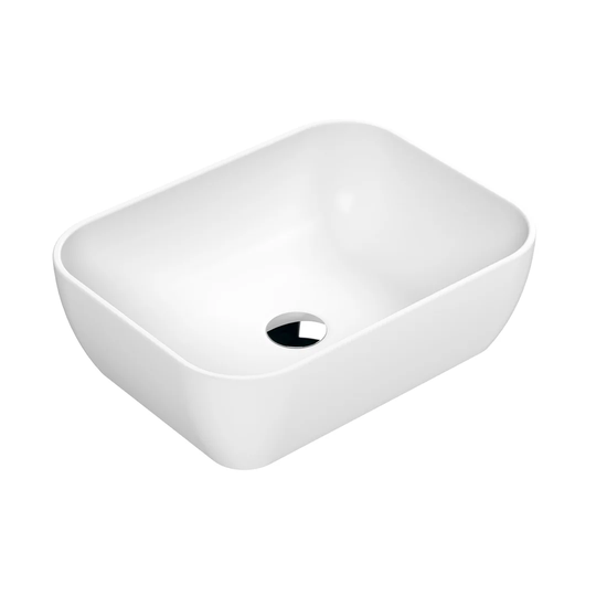 Luxe Vessels Vitreous China Square Countertop Basin Bathroom Sink