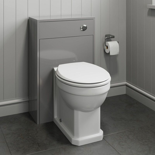 Parklane - Bathroom Toilet wc Unit Pan btw Back To Wall wc Grey Traditional Furniture - Grey