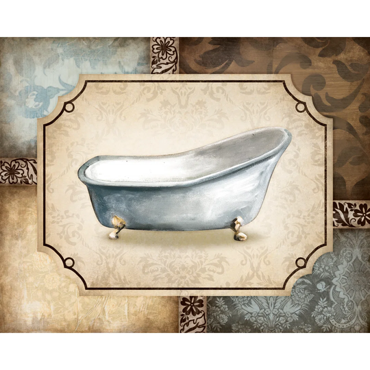 Classic Bathtub II - Wrapped Canvas Painting Print