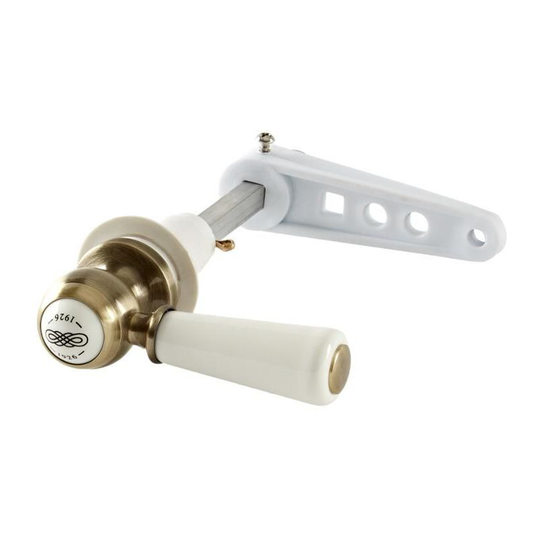 Elizabeth - Traditional Bathroom Toilet wc Cistern Flush Lever with Ceramic Handle - Brushed Gold - Milano