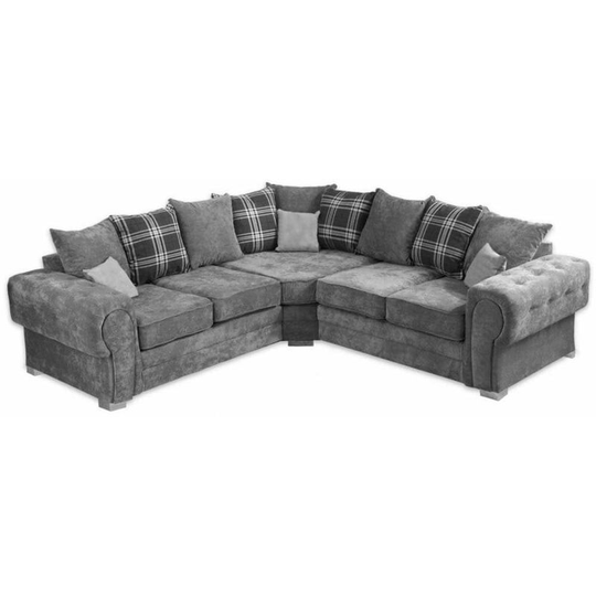 Verona 2C2 Fabric Corner Sofa - Grey