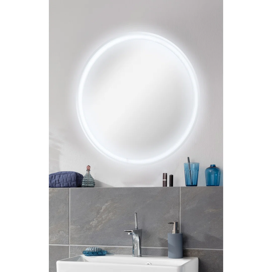 Round Lighted Wall Mounted Bathroom Mirror