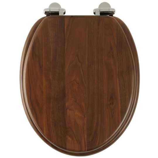Roper Rhodes Walnut Brown Wooden Soft Close Toilet Seat Top Fix Quick Release