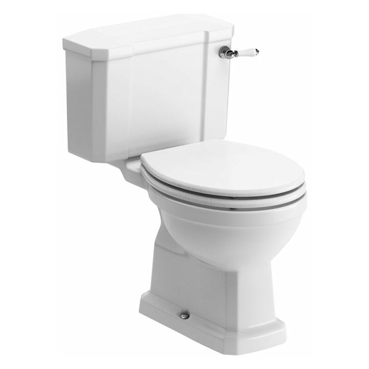 Signature - Aphrodite Close Coupled Toilet with Lever Cistern - White Ash Soft Close Seat