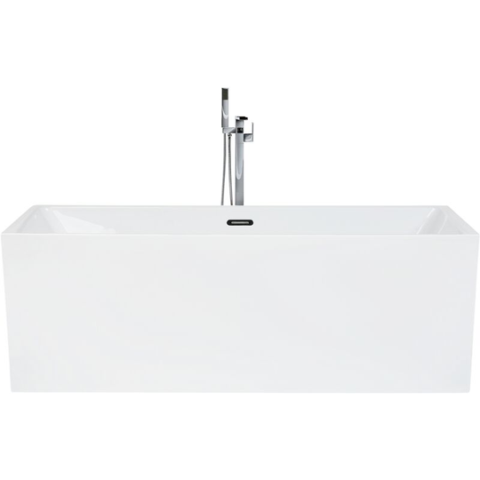 Beliani - Modern Rectangular Freestanding Bathtub Acrylic Overflow System White Rios - White