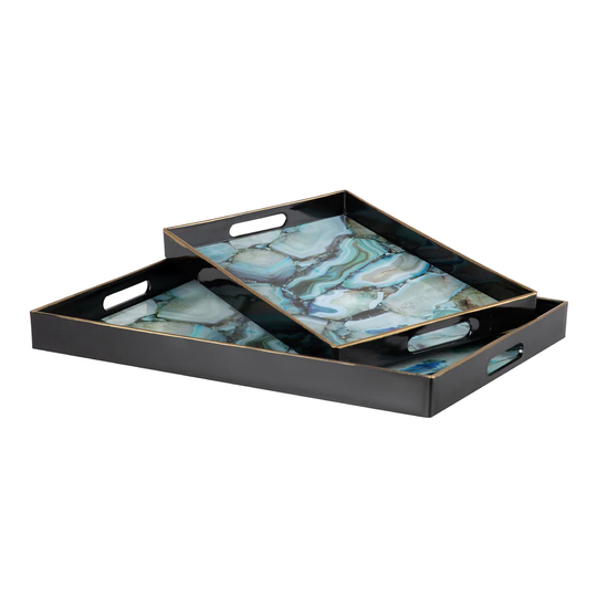 Orey 2 Piece Ottoman/Coffee Table Tray Set
