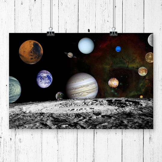 'Space Planets' Graphic Art