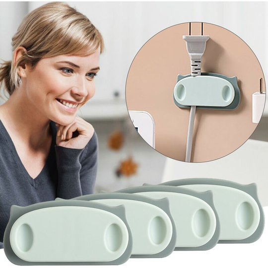 4 Pcs Artifact Hook Punch Multifunctional Storage Data Cable Line Traceless Plug Storage Housekeeping & Organizers