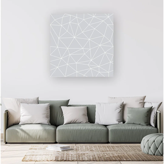 Geometric Triangle Pattern - Wrapped Canvas Graphic Art