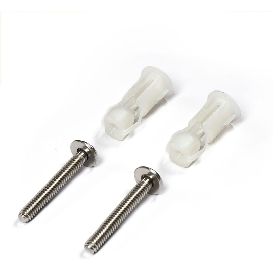 2x Top Fixed Toilet Seat Screws Washers Pan Fixings For Standard Hinges