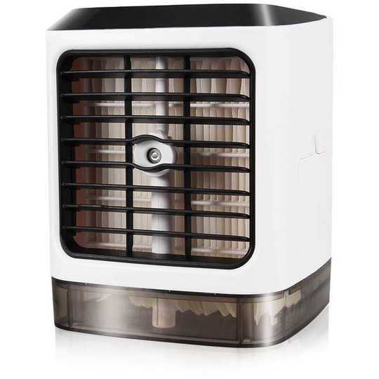 Mini Air Conditioner Air Cooler Humidifier USB Mini Fan with LED Light